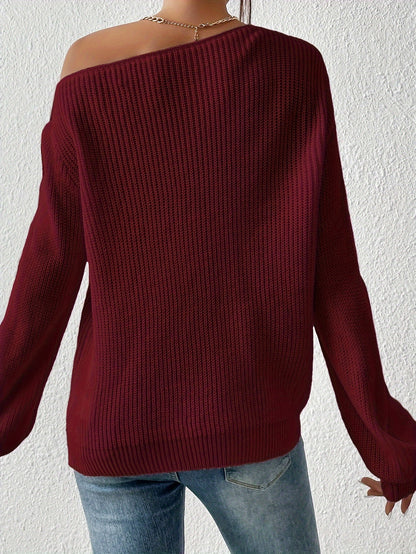 Suéter asimétrico para mujer: jersey elegante para primavera/otoño