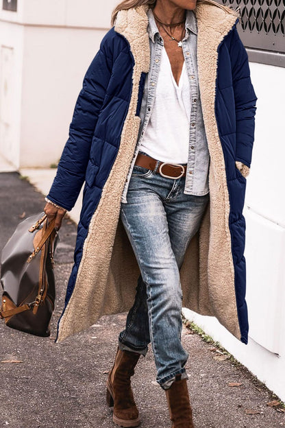 Chaqueta larga Loom & Soul™ Street Chic — Chaqueta de mezcla de algodón de longitud media para mujer con bolsillos | Elegante, cómoda y que inspira confianza
