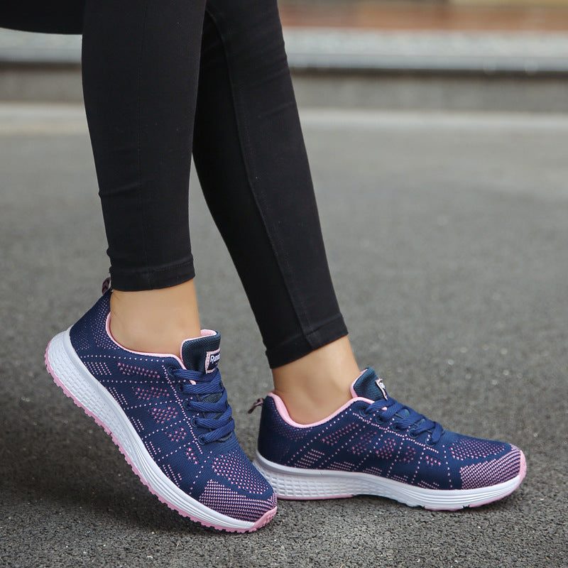 Zapatillas deportivas de malla para mujer Loom & Soul™ – Zapatillas de running ligeras y transpirables con tacón de cuña cómodo