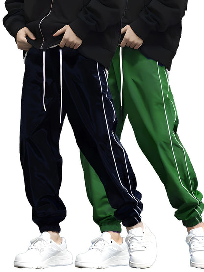 Pantalones de Jogging Holgados de Hombre con Cordón – Transpirables Informales para Exteriores