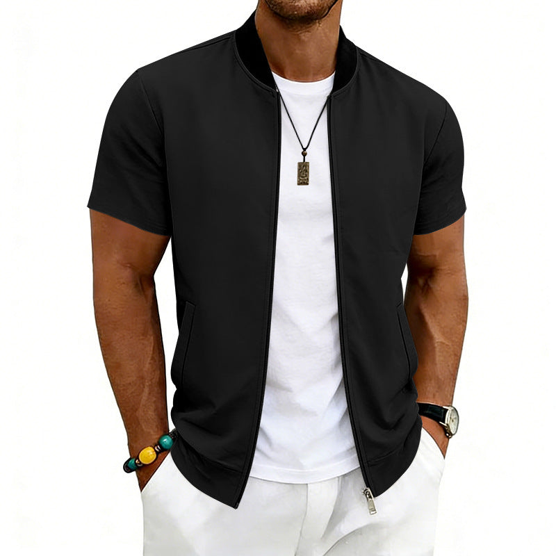 Men’s Flight Zip-Up Jacket – Classic Streetwear Bomber Fit