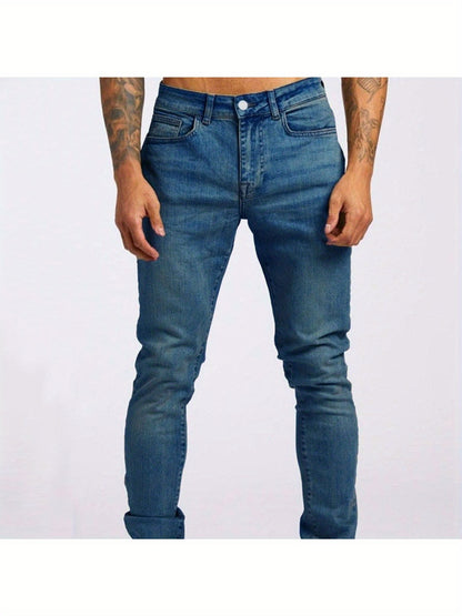 Vaqueros elásticos ajustados grises para hombre – Vaqueros transpirables y modernos para todas las estaciones